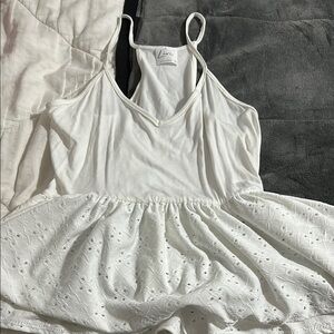Olivia Rae White Lace Trim Top